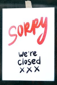 close up shot of a signage